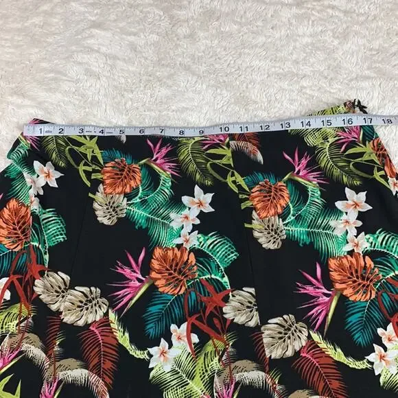 Christopher banks flowers and ferns hawaiian midi skirt, 16 - Picture 5 of 6